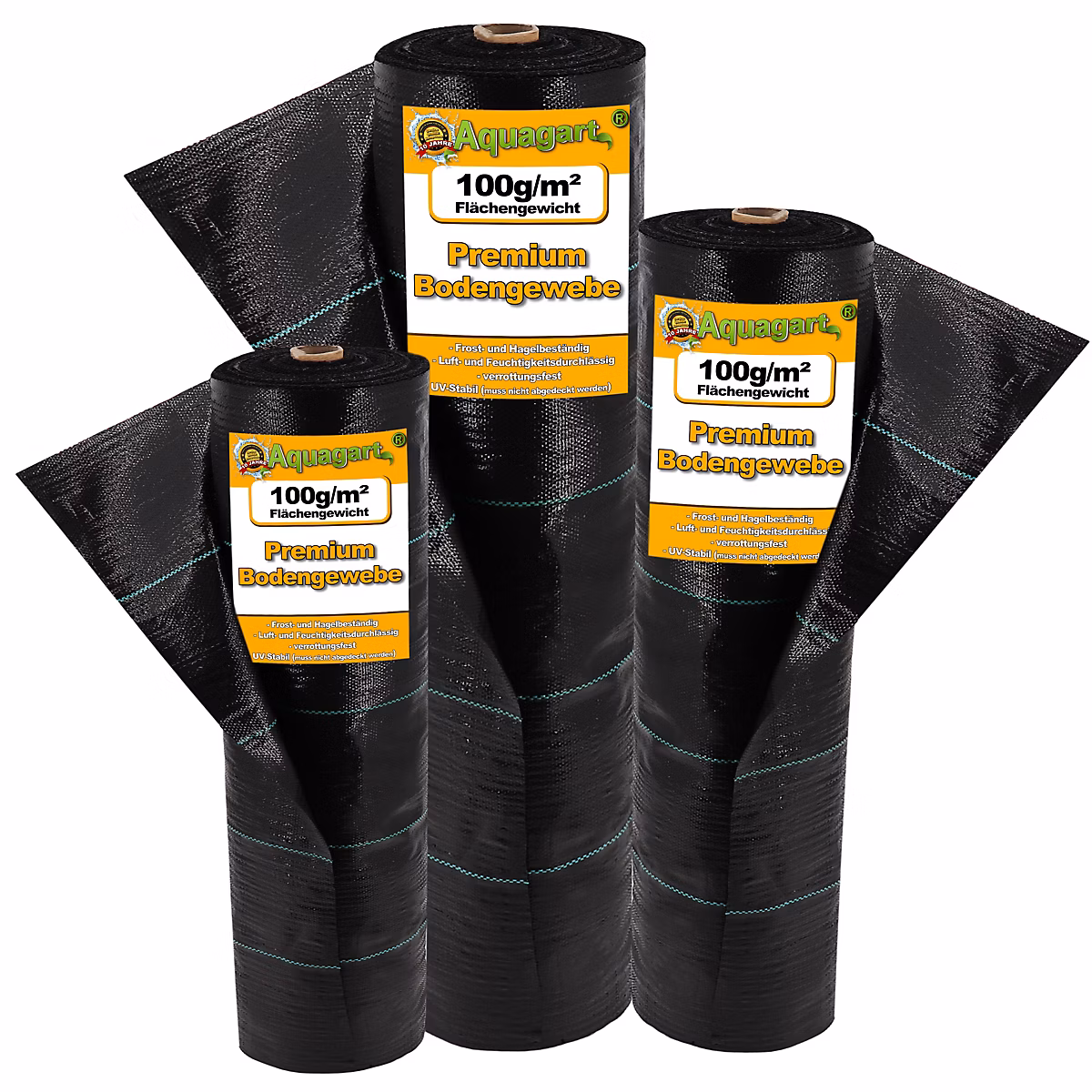 192 m² tissu de sol – film anti, mauvaises herbes, 100 g, 1, 65 m Aquagart