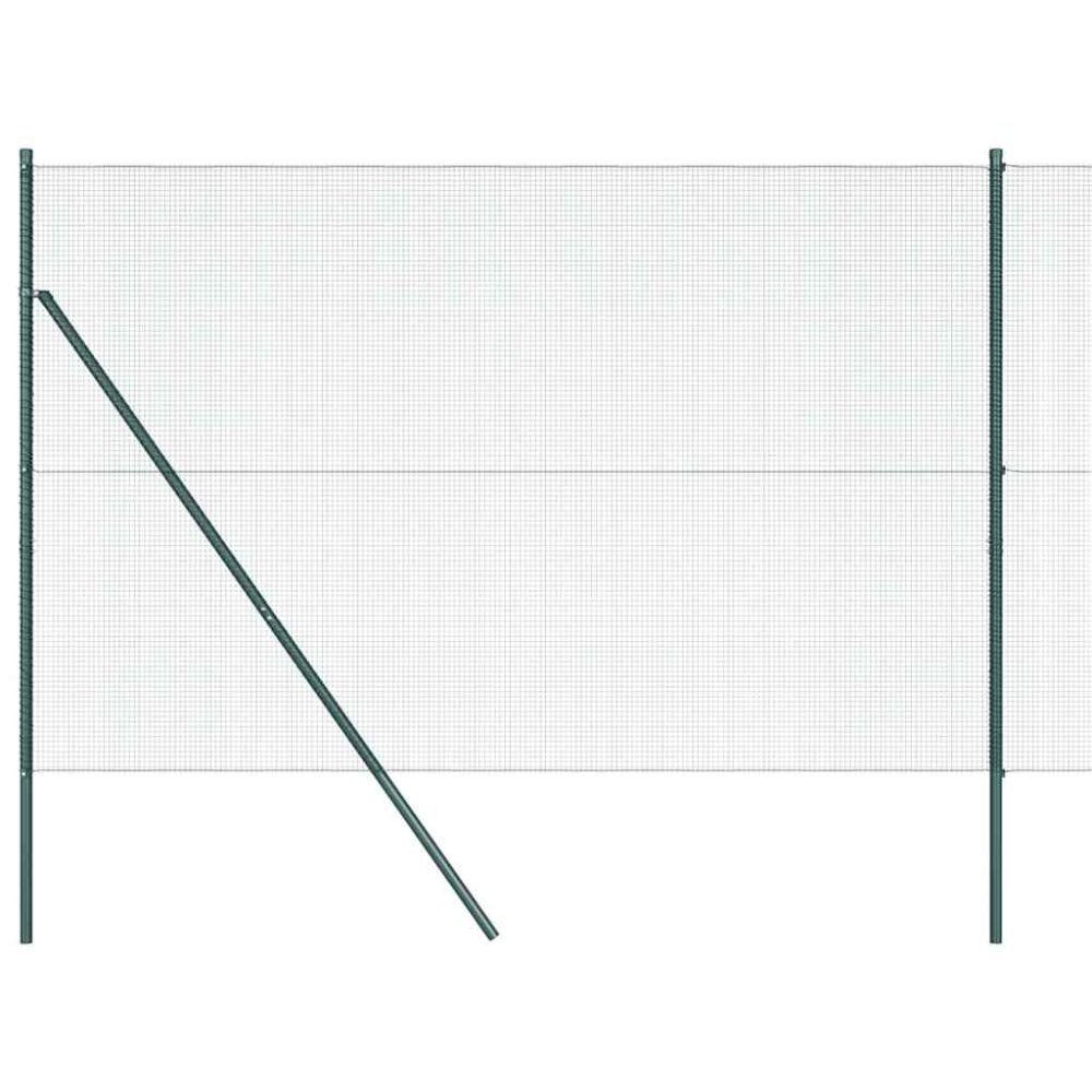 vidaXL Clôture en fils soudés pour fixation au sol 50 x 1,5 m Vert – 1,5 m 12 mm