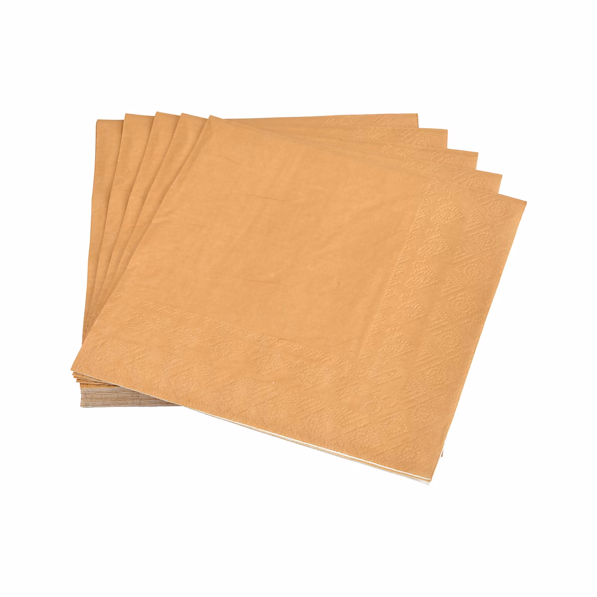 20 serviettes en papier 33 × 33 cm Tendance Uni marron