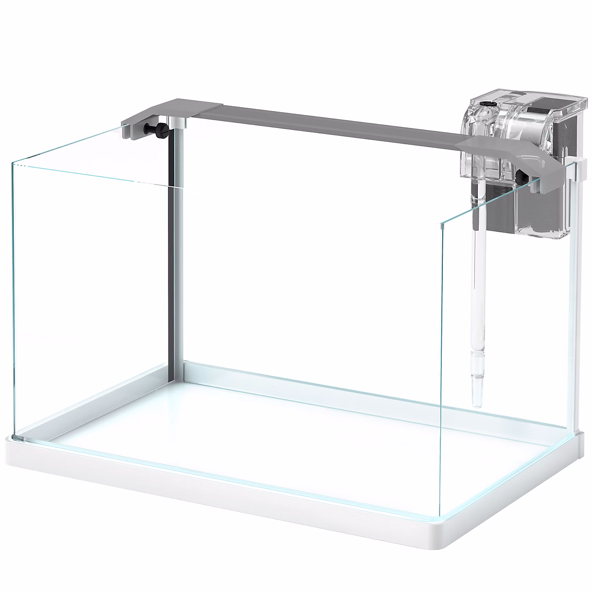 Aquarium en verre 20L | éclairage LED – pompe à filtre – blanc