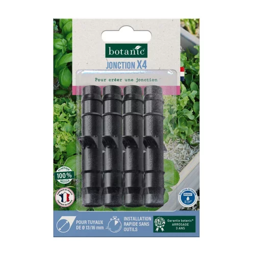 4 jonctions cannelées Ø 13/16 mm botanic® - Arrosage goutte à goutte
