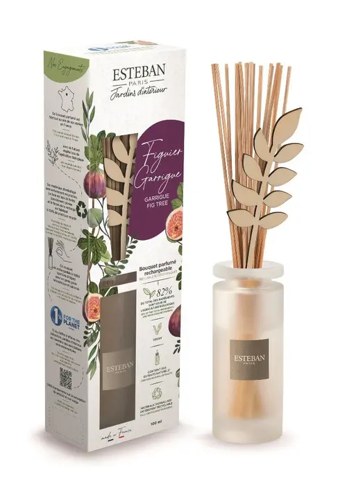 Bouquet parfumé initial avec recharge Figuier Garrigue Esteban - 100 ml