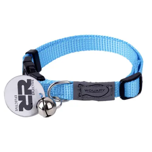 Collier pour chat en nylon coloris bleu Wouapy Basic Line - Taille unique