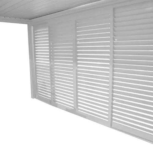 Claustra coulissant pour pergola autoportée coloris blanc en aluminium - 3 m