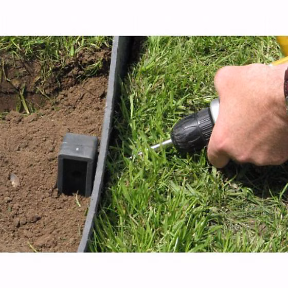 Bordure de jardin Ecolat – Rouleau, H14cm x 25m, Noir, Ecoo