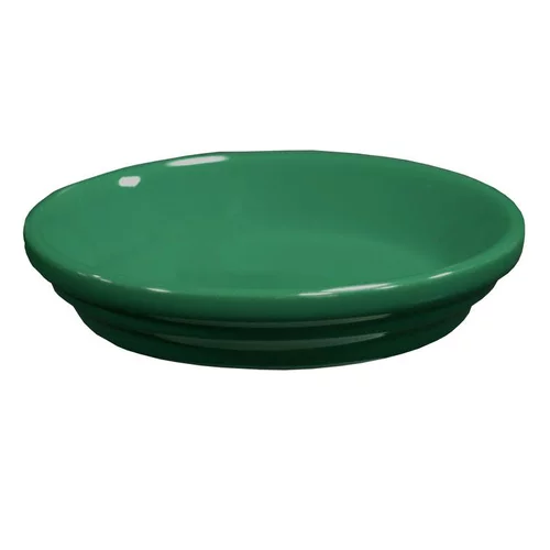 Soucoupe de pot horticole en terre cuite émaillée vert forêt Decolines - Ø 27 cm