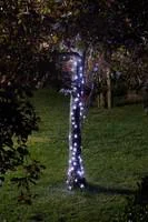 Guirlande Luciole 100 LED coloris transparent effet blanc chaud froid en plastique Smartgarden