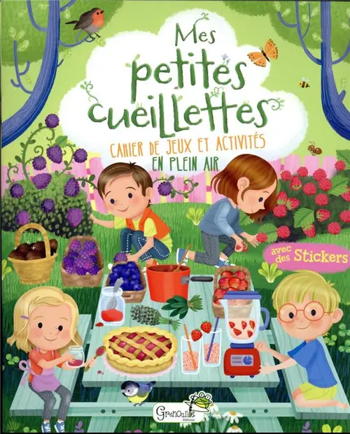 Cahier de jeux et activités "Mes petites cueillettes" aux Éditions Grenouille