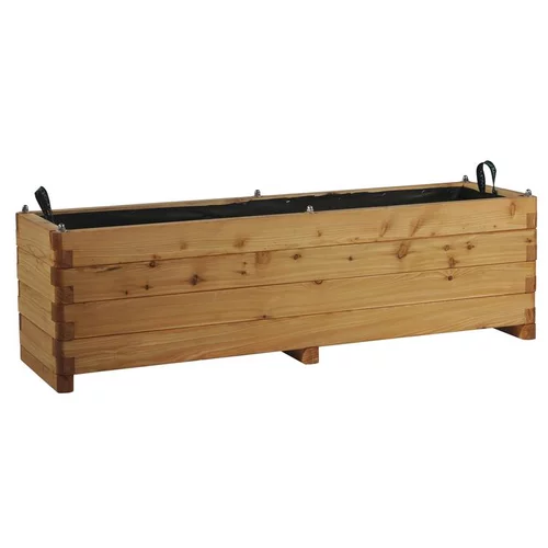 Bac rectangulaire en bois de Mélèze huilé Robin Hood Renata - 180 x 50 x 50 cm