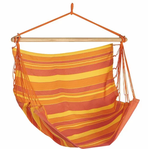 Chaise hamac coloris orange Sunny certifié FSC® Jobek Hamac TranKil - 140 x 110 cm