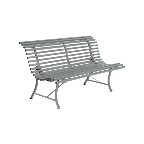 Banc Louisiane coloris gris en acier Fermob - 150 x 72 cm