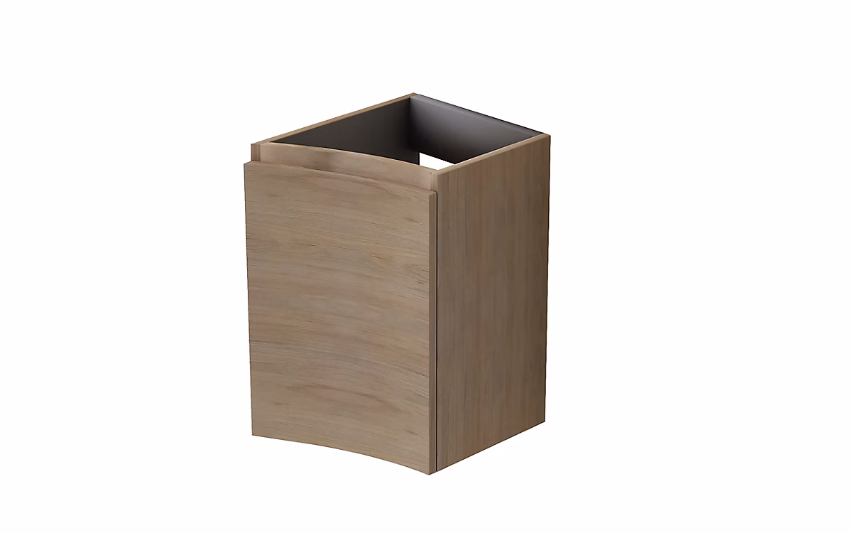 Meuble complément sous vasque l.34 cm – effet bois, version droite, Vague