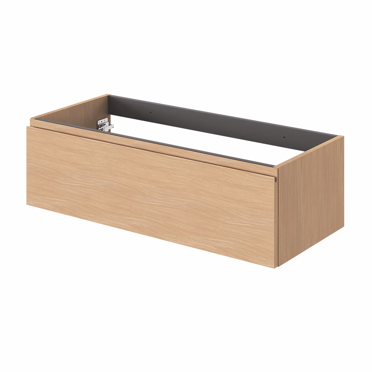 Meuble sous vasque l.100 x H.30 x P.45 cm – effet chêne | 1 tiroir avec poignée intégrée | Kentia