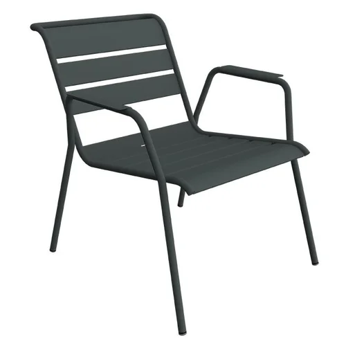 Fauteuil Lounge Monceau coloris gris en acier Fermob - 87 x 77 cm