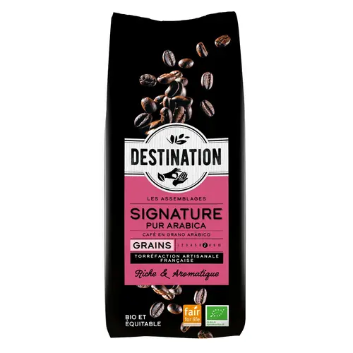 Café bio en grains équitable Destination Signature - 1 kg