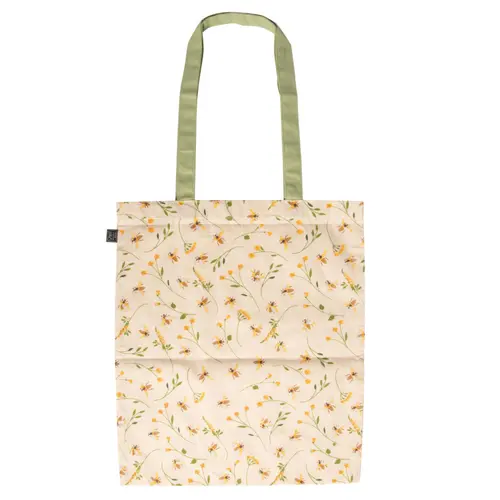 Sac de course en coton motif abeilles - 36,2 x 42,5 cm