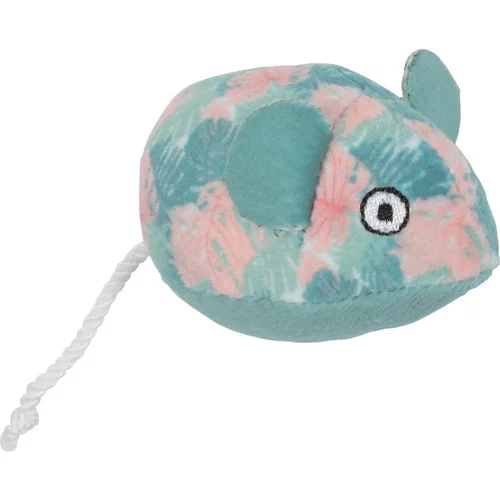 Jouet pour chat coloris bleu feuille Zolux souris Ethi'cat - 5 x 13 x 4,5 cm
