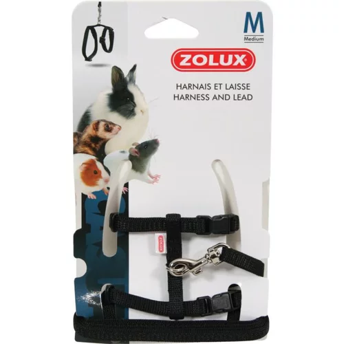 Kit harnais pour le rongeur/lapin en nylon coloris noir Zolux – Taille M