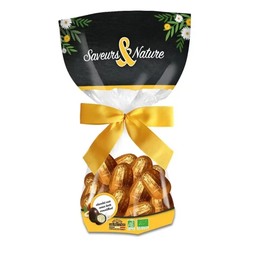 Sachet d’œufs fondants et croustillants enrobés de chocolat noir bio Saveur & Nature - 150 g