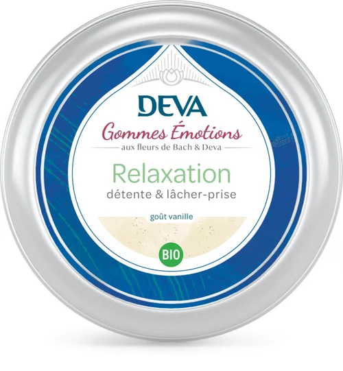 Gommes relaxation détente et lâcher-prise bio et vegan goût vanille Deva - 45 g