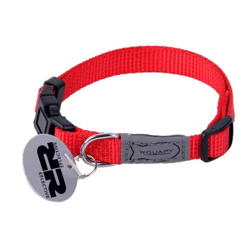 Collier pour chat en nylon coloris rouge Wouapy Basic Line - Taille unique