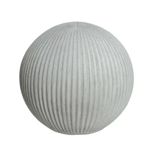 Décoration d'extérieur en fibre d'argile forme boule coloris blanc cassé - Ø 31,50 x H 29,50 cm