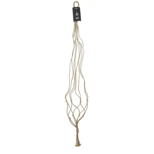 Suspension pour pot coloris beige en jute Knot Mica Decorations - 140 x Ø 15 cm
