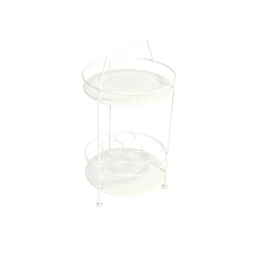 Bar portatif Montmartre coloris blanc coton en acier Fermob - Ø 40 x 40 cm