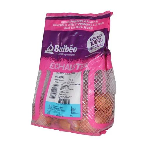 Bulbes d’échalotes demi-longue Mikor calibre 15/40, 250 g