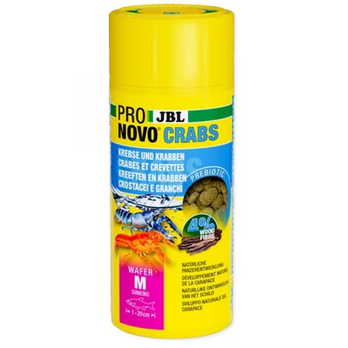 Nourriture pour crabe wafer - riche en protéines JBL ProNovo - 125g / 250ml