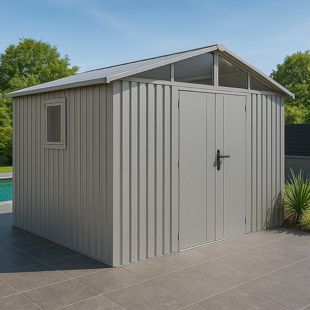 Abri de jardin Aluminium Blanc 5.71 m² + kit d'ancrage | Abri de jardin
