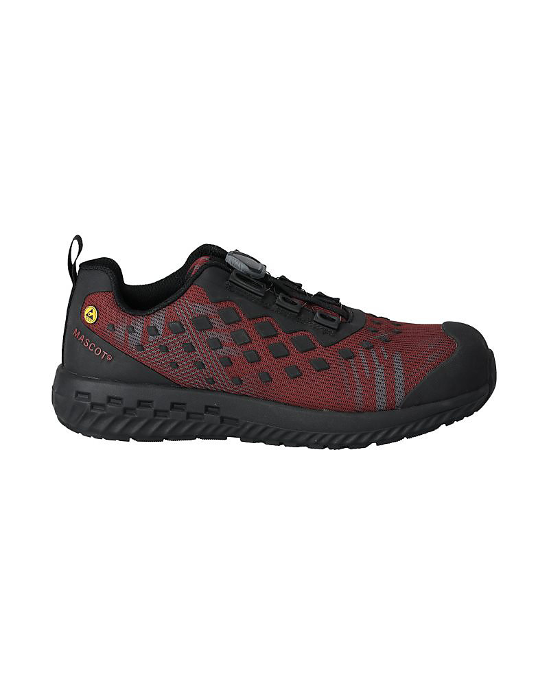Chaussures de sécurité basses BOA Fit system Rouge T.45 – MASCOT F0650-704