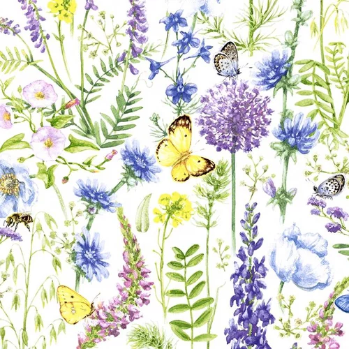 Serviettes en papier 3 plis x 20 Springtime - 33 x 33 cm