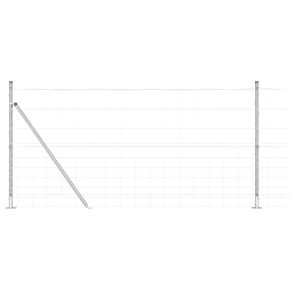 vidaXL Clôture en fil soudé avec base en béton 50 x 1,2 m Argenté – Aménagement du jardin