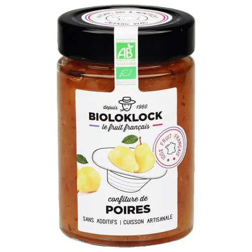 Confiture de poires bio en pot de verre Bioloklock - 230 g