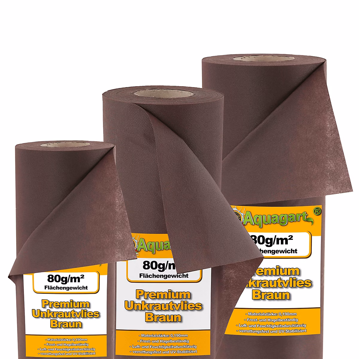 153 m² film de paillage | toile de paillage 80 g 1 – 8 m de large – marron Aquagart