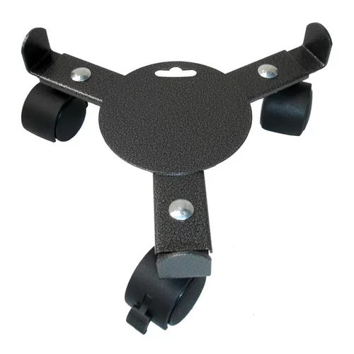 Support 3 roulettes extensible gris martelé 27 à 37 cm