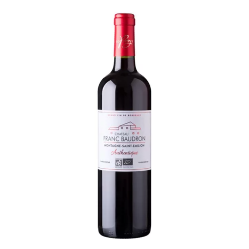 Vin Rouge AOC Montagne Saint-Emilion Bio Cuvée Authentique Château Franc Baudron - 75 cl