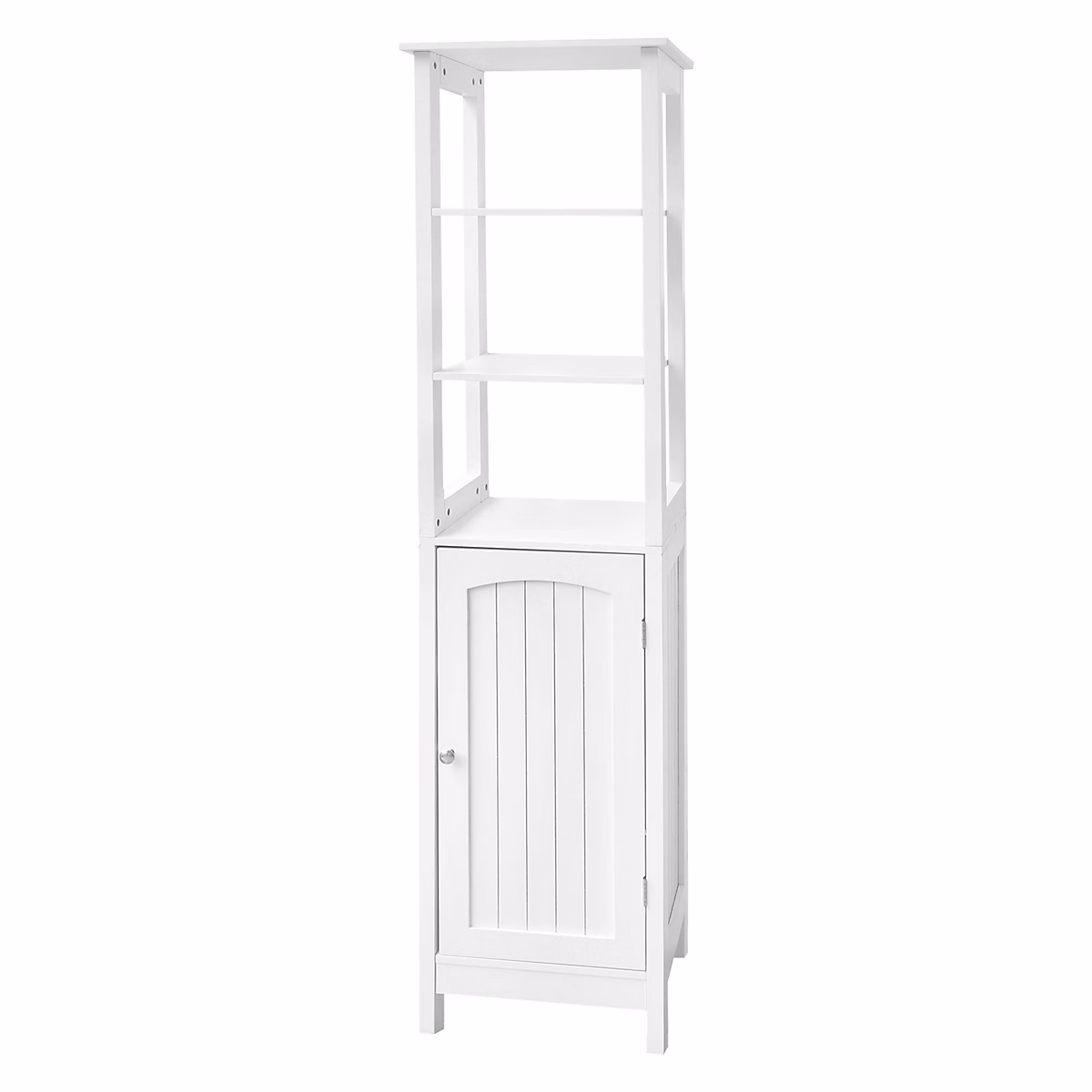 Armoire de rangement salle de bain haut en MDF blanc 40 × 160 × 32 cm