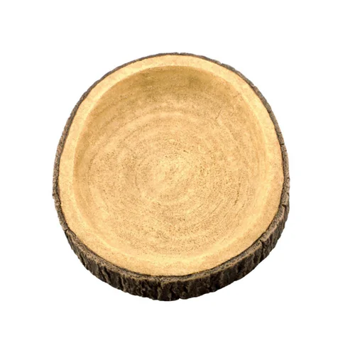 Abreuvoir pour terrarium effet bois rond 13 Aquavie - 12,5 x 12 x 1,5 cm