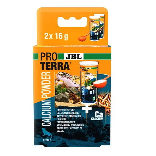 Complément alimentaire de minéraux pour reptiles JBL Proterra Calcium Poudre - 2 x 25 ml