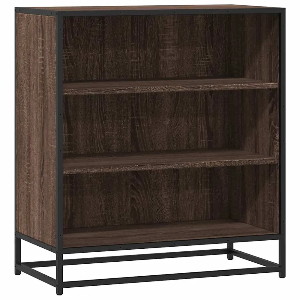 Buffet chêne marron 68 × 35 × 76 cm bois d'ingénierie et métal vidaXL