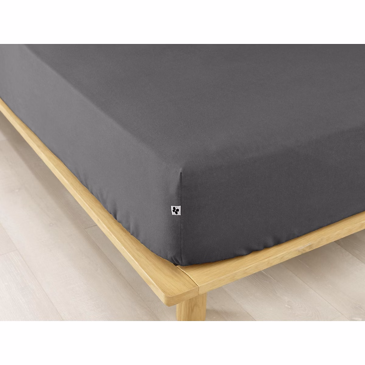 Drap-Housse 2 Personnes 140 × 190 cm Flanelle Chaude Bonnet 30 cm Candice Anthracite