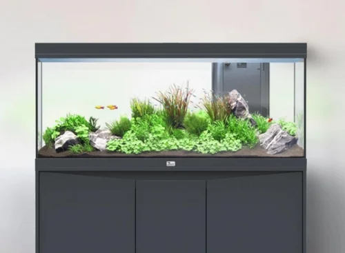 Aquarium tout équipé, Gris anthracite mat - AQUATLANTIS Volga 200 - 242L