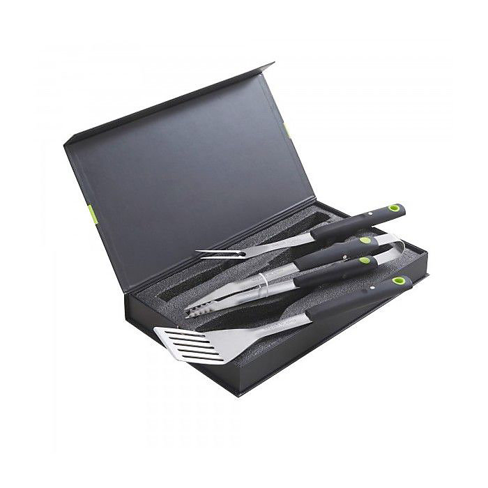 Accessoire de barbecue – Coffret d'ustensiles aimantés avec manche soft touch