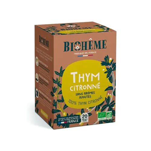 Infusion bio Biohême thym citronné - 20 infusettes