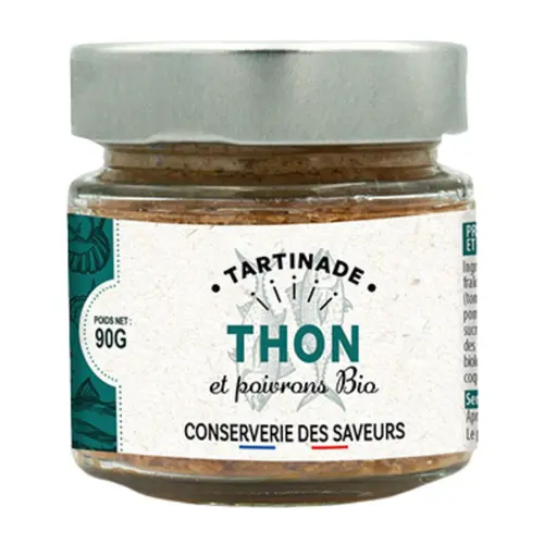 Tartinade bio de thon et poivrons Conserverie Saveurs - 90 g