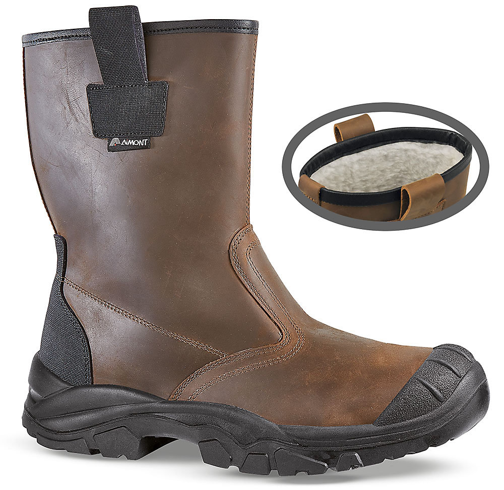 Botte de sécurité montante cuir fourrée S3 CI SRC 00DYC25 Aimont | Noir – taille 39
