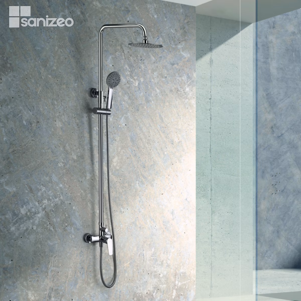 Colonne de Douche Anti – Calcaire Chrome IMEX BELGICA BDZ044
