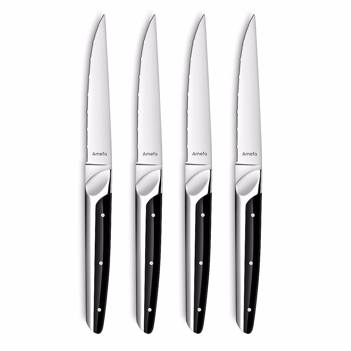 Coffret 4 couteaux steak Noir – Emperor par Amefa